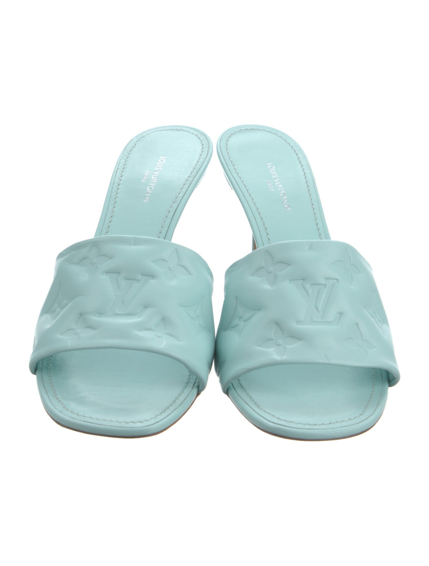 Louis Vuitton LV Monogram Leather Slides
